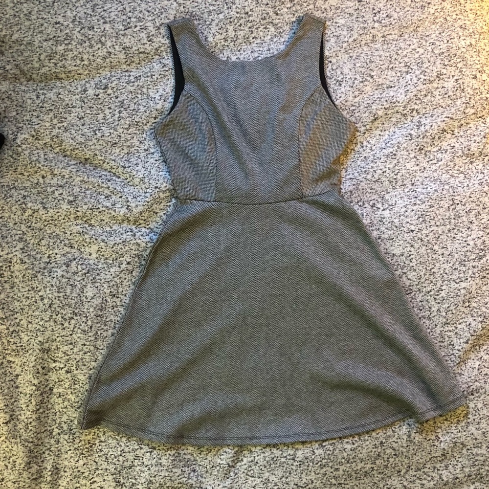 NWT Black and white herringbone dress